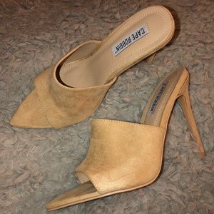 Brand new pointy toe mules heels